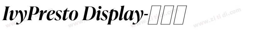IvyPresto Display字体转换 IvyPresto Display字体转换